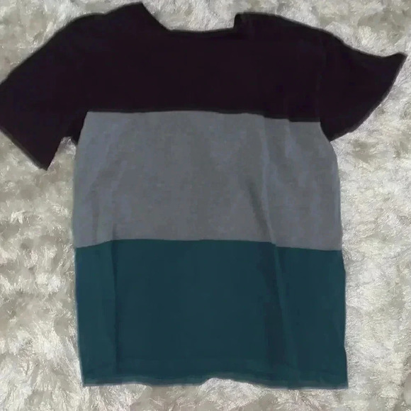 Topman Mens T-shirt purple/grey/green size M - Picture 2 of 5